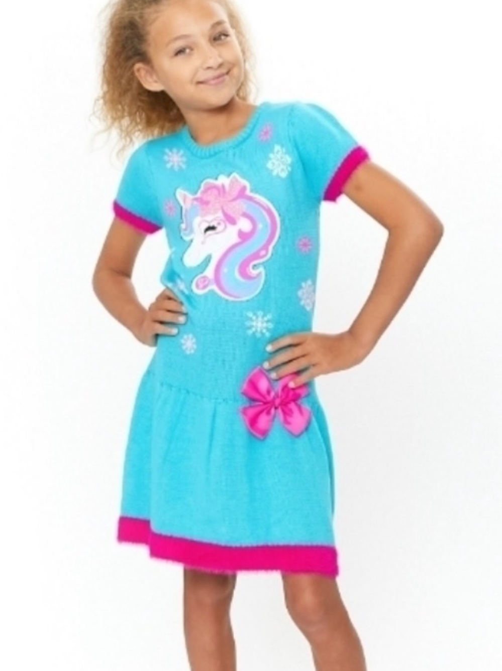 JOJO Siwa Girls Sweater Dress, Size -L